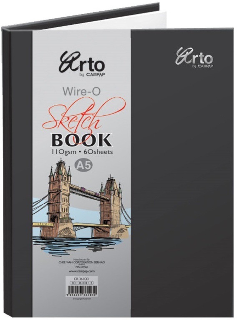 BOOK SKETCH HARD CVR A4 60PG