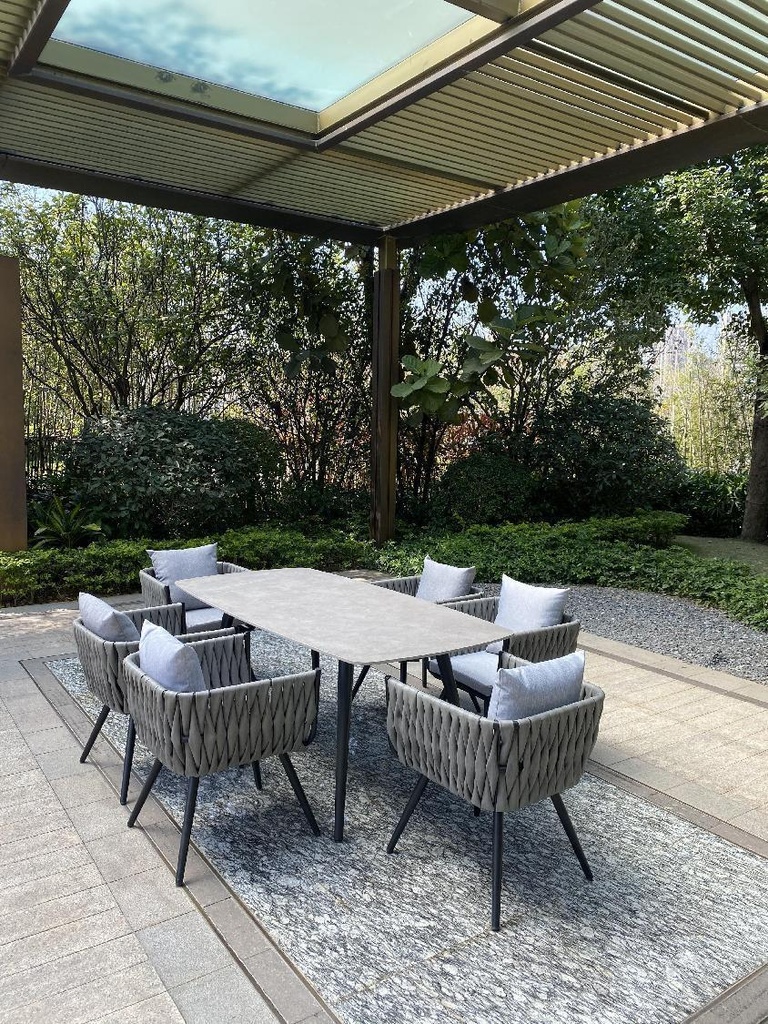 CHAIR OUTDOOR GREY SET 6