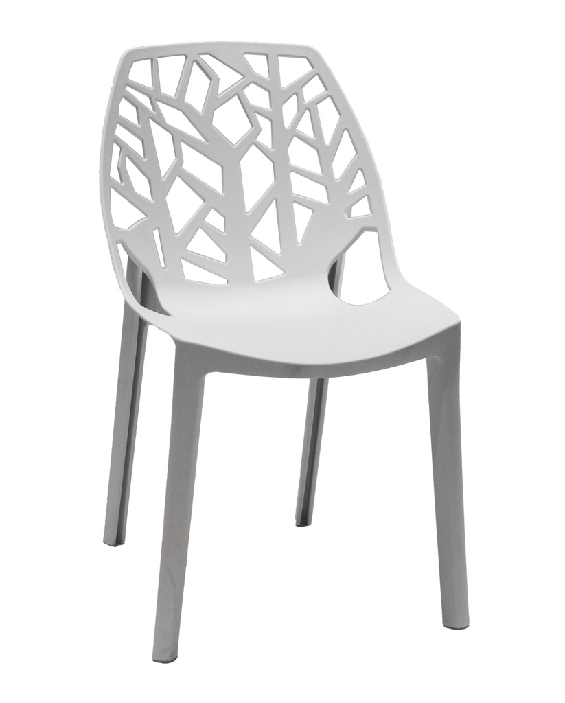 POLY CUT OUT CHAIR WHITE