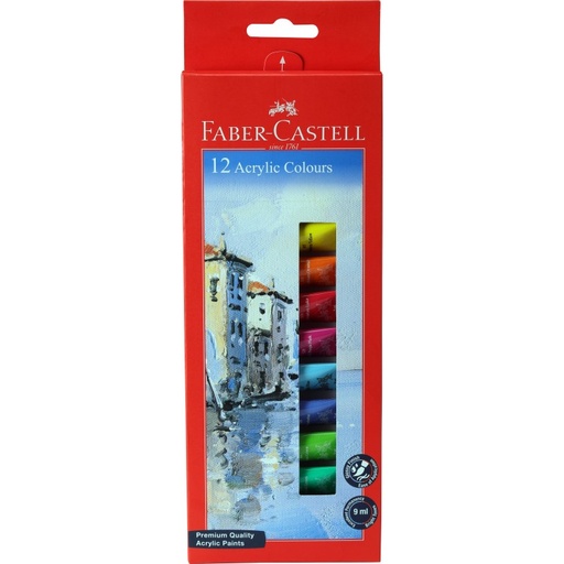 [FCI49012] PAINT ACRYLIC TUBE 9ML 12'S