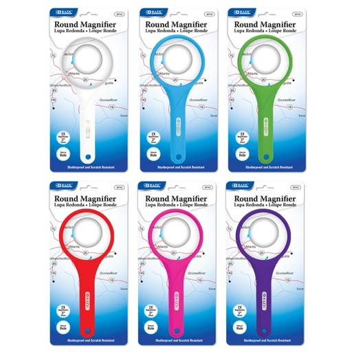 [BZ02713] MAGNIFIER GLASS 3' ASST 2X