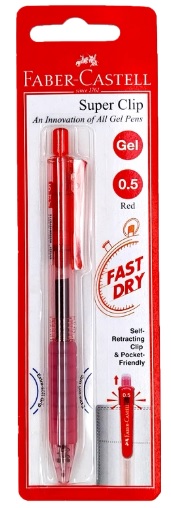 [FCM640303] BLISTER PEN S/CLIP GEL .5 RD