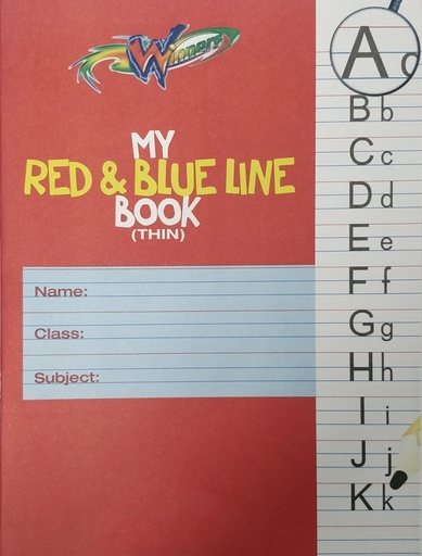 [LPP035] BOOK EXER RD/BLU LINE 1/2 THIN