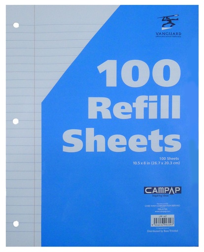 [LPP167] SHEET REFILL L/S WHT3R 100SHT