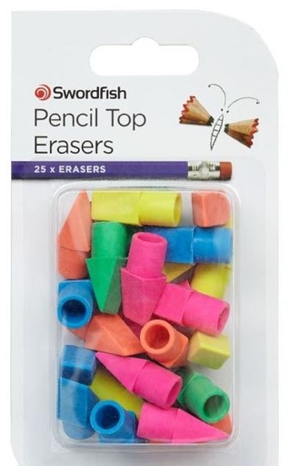 [SF40314] ERASER PENCIL TOP 25 ASST COL