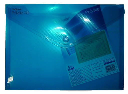 [SN11351] FILE POLY A5  ELECT COLS 11355