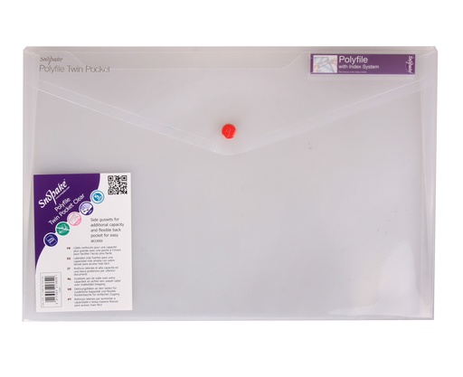 [SN15690] FILE POLYFILE TWIN PKT F/S CLR