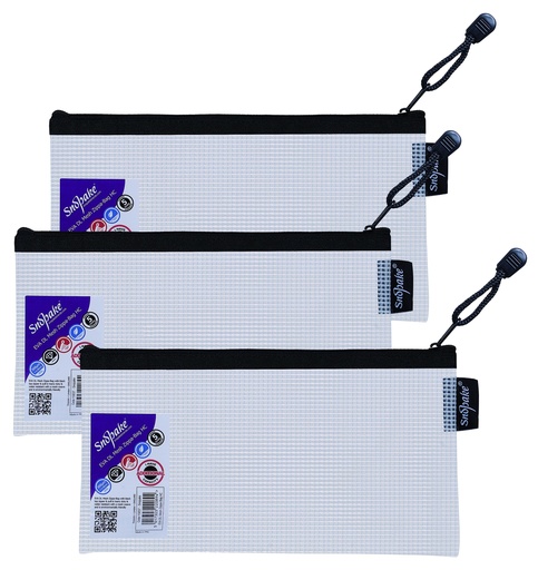 [SN15837] BAG ZIPPA EVA WHI MESH DL