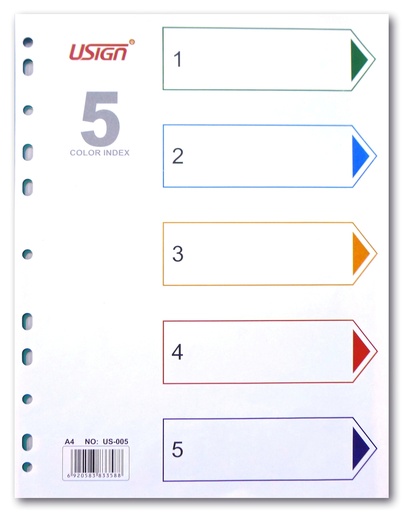 [SY005] DIVIDERS 1-5  L/S COL ECON**