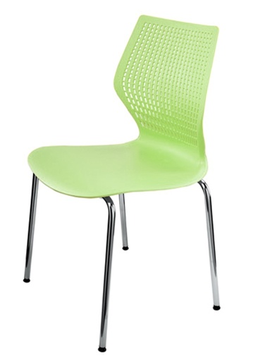 [FUIJ358GR] VISITOR CHAIR POLY GREEN