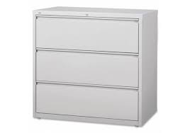 [FUR3DL] 3 DRAWER LATERAL CABINET GREY