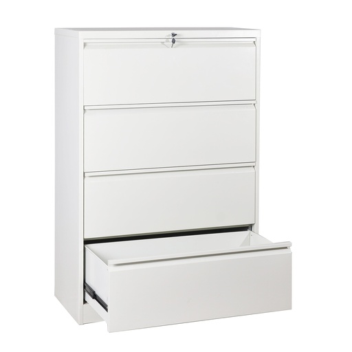 [FUR4DL] 4 DRAWER LATERAL CABINET GREY