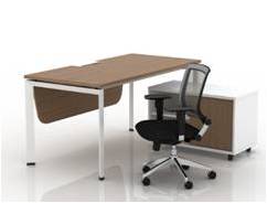 [FUYLN001LW] DESK 60X30" WHITE MAPLE WITH GREY LEGS