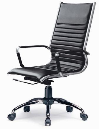 [FUYLN021A] HIGH BACK MEETING CHAIR LEATHERETTE BLACK