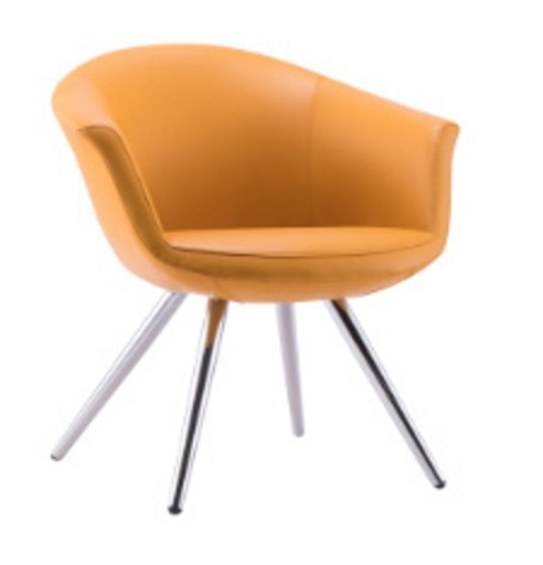 [FUYLN253C] VISITOR LEATHERETTE CHAIR CREAM