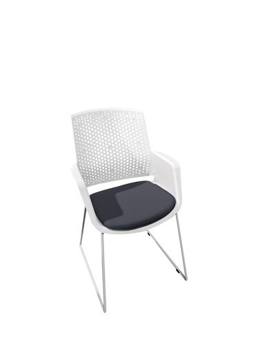 [FUYLN263CWH] VISITOR CHAIR POLY WHITE