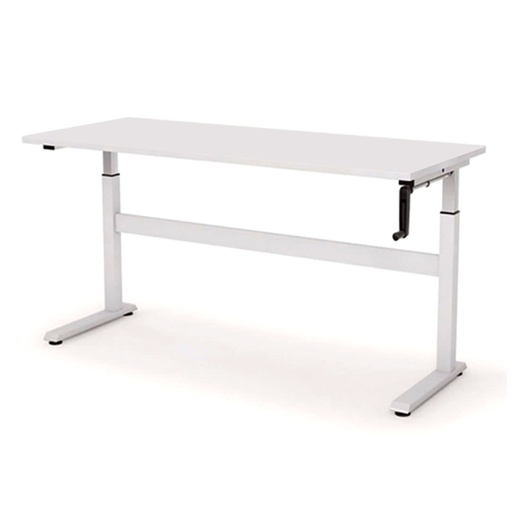 [FUYLNAK02YJT] HEIGHT ADJUSTABLE DESK 60X30" WITH HAND CRANK WHITE