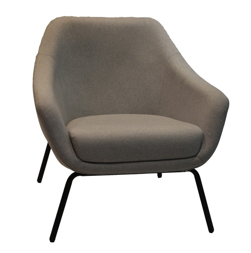 [FUYLND219-29G] LOUNGE CHAIR FABRIC GREY