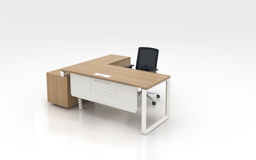 [FUYLNW4A] WORKSTATION L SHAPED 5FT X 5FT WHITE MAPLE