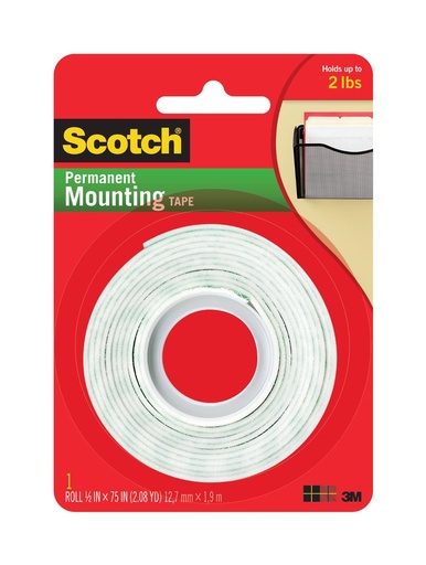 [3M0110] TAPE MOUNTING 1/2IN X801N H/D
