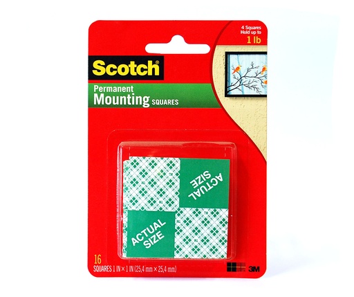 [3M0111] TAPE MOUNTING SQUARES (48 SQ)