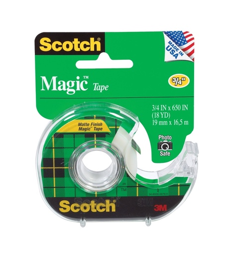 [3M0122] TAPE MAGIC 3/4x650(18YDS)DISP