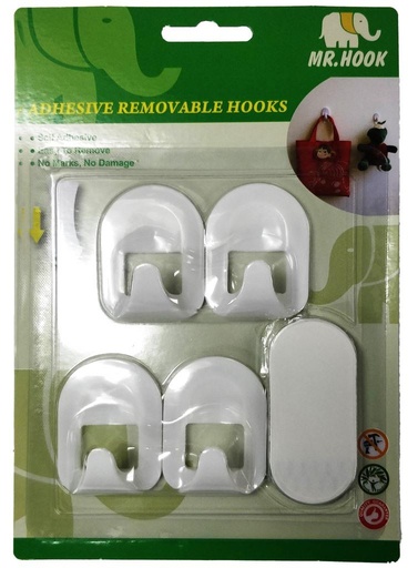 [BPHS16] ADHESIVE HOOK 4PCS 2.2LB
